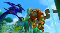 Gigantic guardians battle